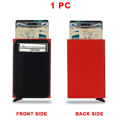 Multi Bank Credit Card Holder Men's Wallet RFID Business Anti-theft Slim Thin Wallet Men Money Card Bag Male Purses Walet Fo Men