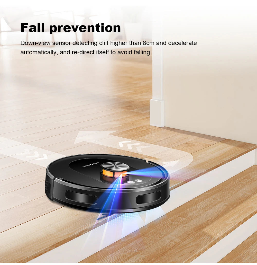 Liectroux T9 robot vacuum cleaner from ShopHub NZ, sleek black robot vacuum with a modern design for efficient cleaning.