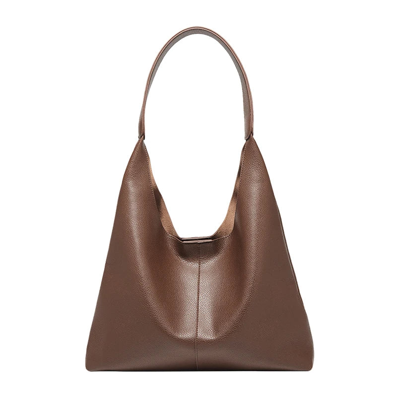 FOXER Minimalism Split Leather Women Shoulder Underarm Bag 2026 New Solid Casual Hobo Bag Female Daliy Tote Bag Purse