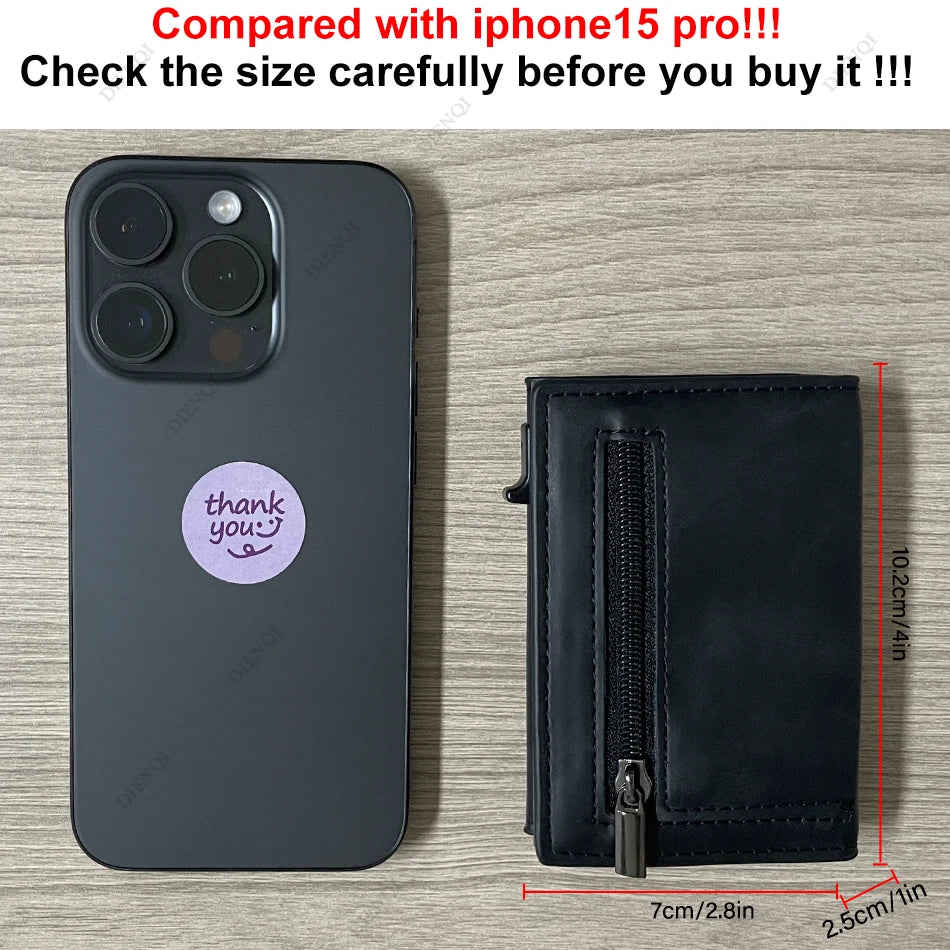 Rfid Credit Card Holder Mens Wallet Luxury Brand Bank Cardholder Cass Carbon Fiber Minimalist Walet Purse Smart Wallets for Men