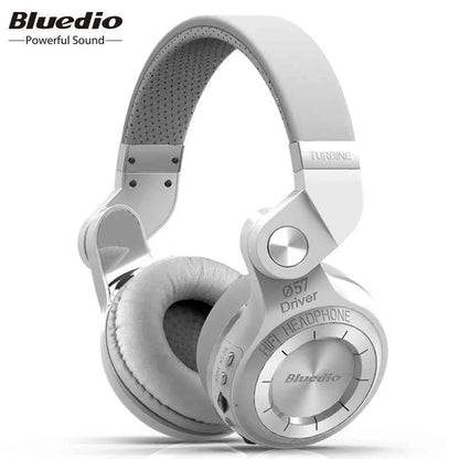 Bludio T2 Plus Headset - Foldable Wired & Wireless Headphones with FM Radio and 32G TF Card Support for Travel, Work, and Music