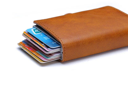 Anti Rfid Carbon Fiber Credit Card Holder Mens 14 Bank Cardholder Case Wallet Metal Minimalist Wallet Money Bag Male Purses