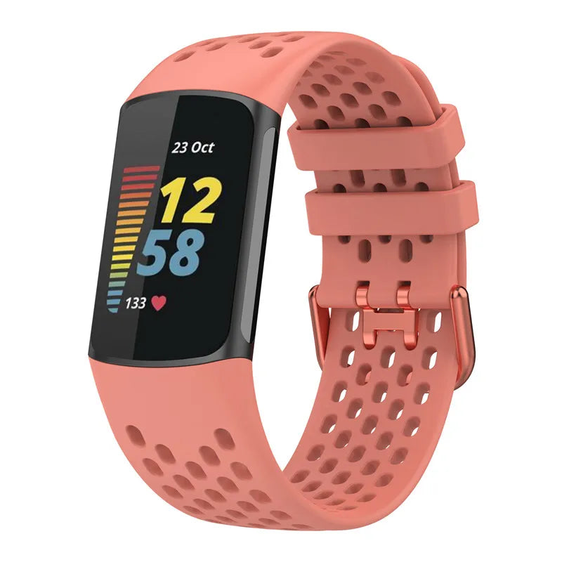 Rubber Sport Strap for the Fitbit Charge 5/6 Series (available in 21 colours) Habicare