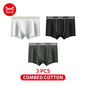 MiiOW Combed Cotton Men's Boxers - 40S Antibacterial Breathable Underwear 7A Soft Boxershorts - ShopHub