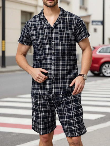 Mens Short Sleeve Pajama Set - Ultimate Comfort for Relaxing Nights
