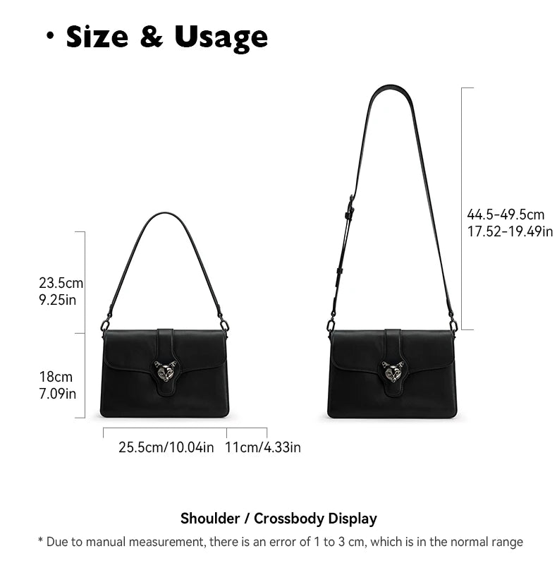 BAFELLI Full-Leather Square Shoulder Bag