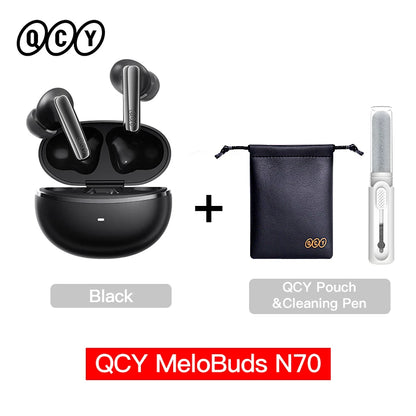 QCY MeloBuds N70 Wireless Earphones with Hybrid Adaptive ANC, Hi-Res Sound, and 50Hrs Battery Life - ShopHub