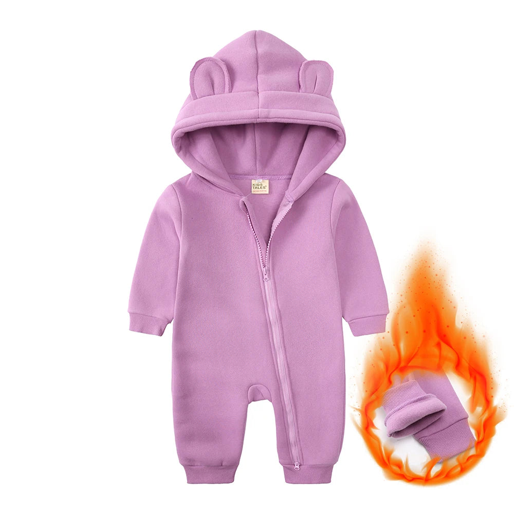 Kids Tales Little Bear Cotton-Blend Zip Baby Romper