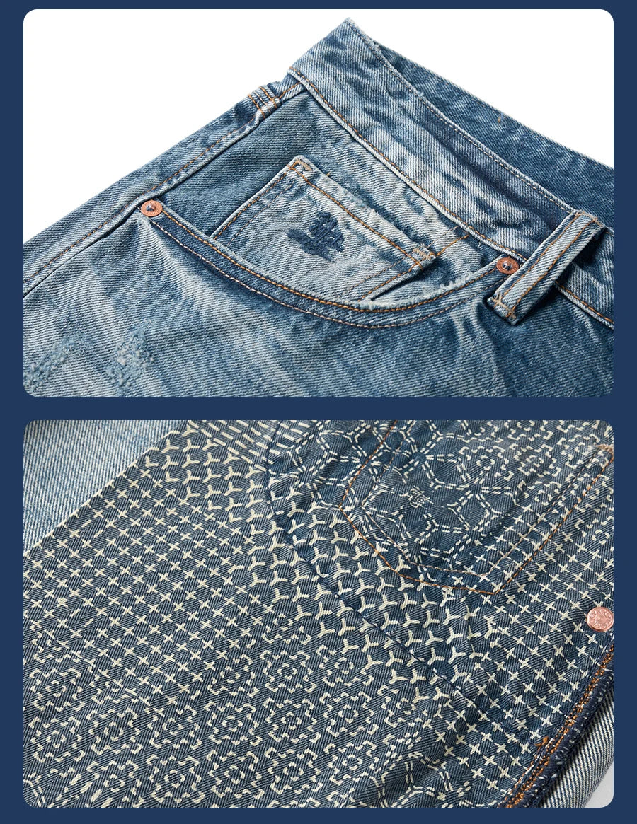 SIMWOOD 13.5oz Heavyweight Washed Retro Jeans