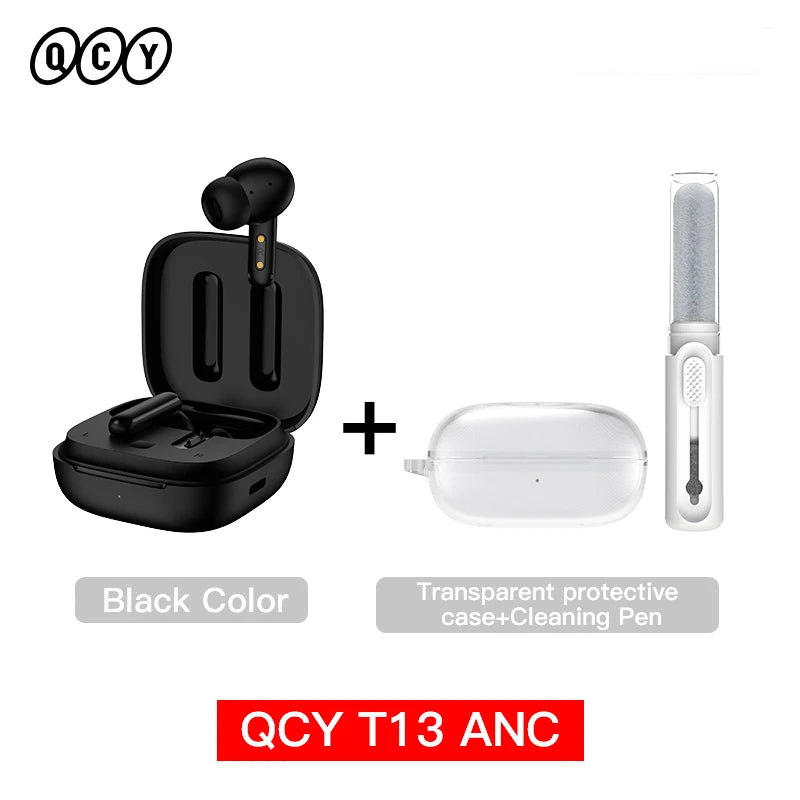 QCY T13 ANC Wireless Earphones Bluetooth 5.3 with 28dB Active Noise Cancellation and 4 Mics ENC for Low Latency TWS Experience - ShopHub