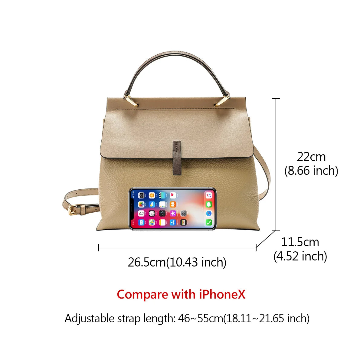 2026 Spring Summer Fashion Lady's Bag Cow Leather Retro Female Shoulder Bag Large Capacity Flap Purse Luxury Office Lady Handbag