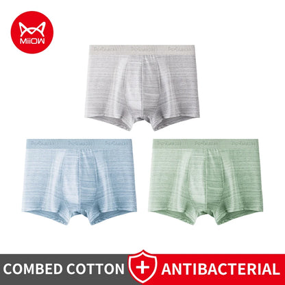 MiiOW Men's Cotton Boxershorts - 3Pcs Set - ShopHub