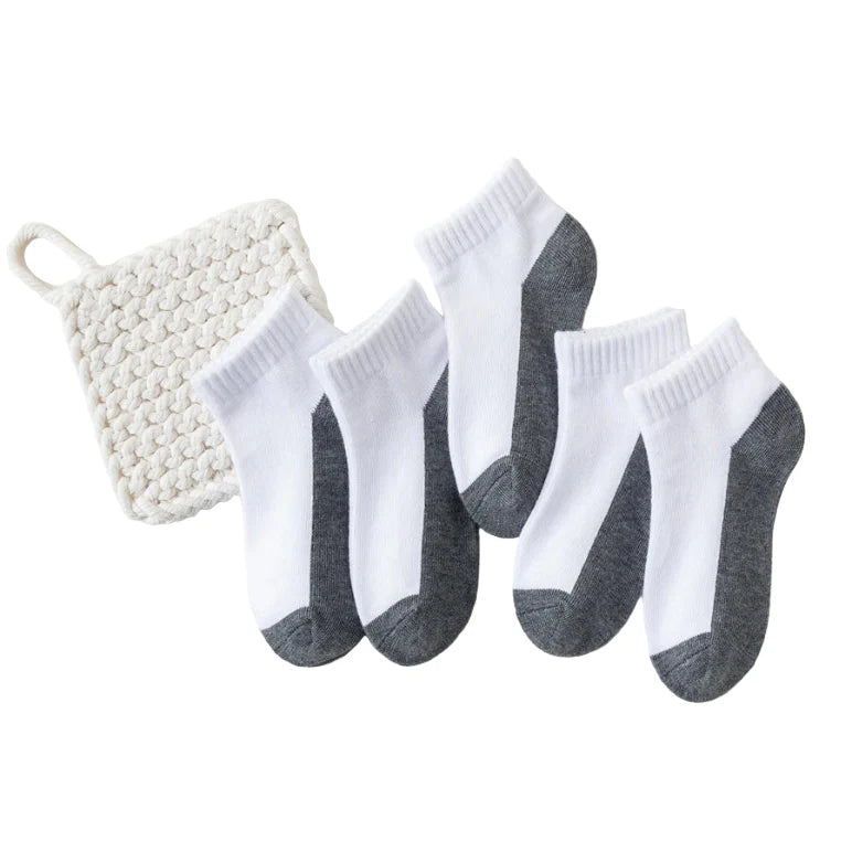 5 Pairs of Cotton Socks – For Boys & Girls (1–12 Years) Habicare