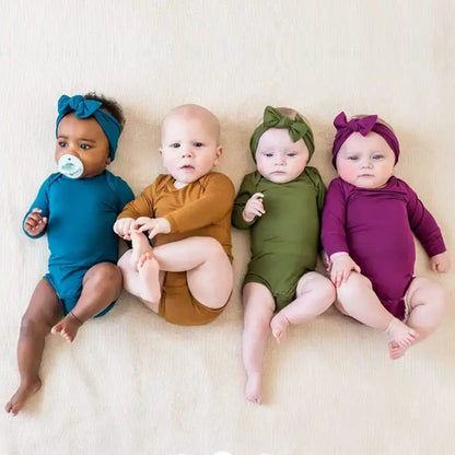 Kids Tales Little Calm Bamboo-Blend Long-Sleeve Baby Romper