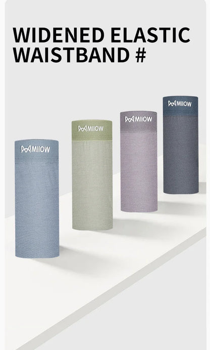 MiiOW Antibacterial Modal Men Underwear - 3 Pcs Breathable Boxers - ShopHub