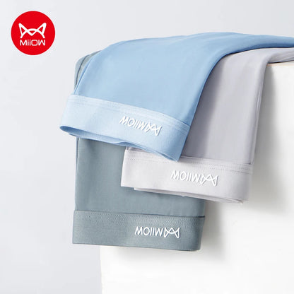 MiiOW Ice Silk Men's Underwear - 3Pcs Graphene Antibacterial Breathable Boxer Briefs - ShopHub