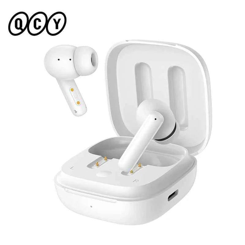 QCY T13 ANC Wireless Earphones Bluetooth 5.3 with 28dB Active Noise Cancellation and 4 Mics ENC for Low Latency TWS Experience