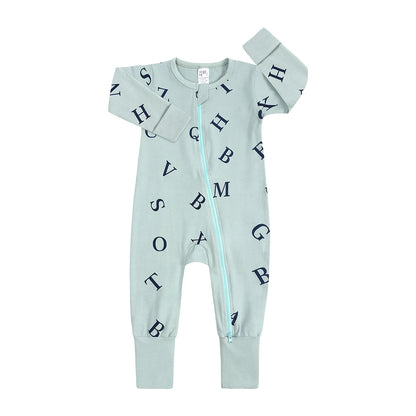 Kids Tales Little Daydream Cotton-Blend Double-Zip Romper