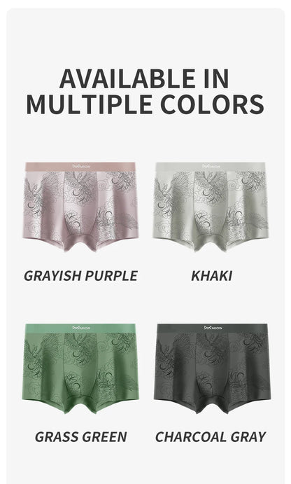 MiiOW Modal Men Underwear - 3Pcs Silky Skin-friendly Breathable Antibacterial Boxers - ShopHub