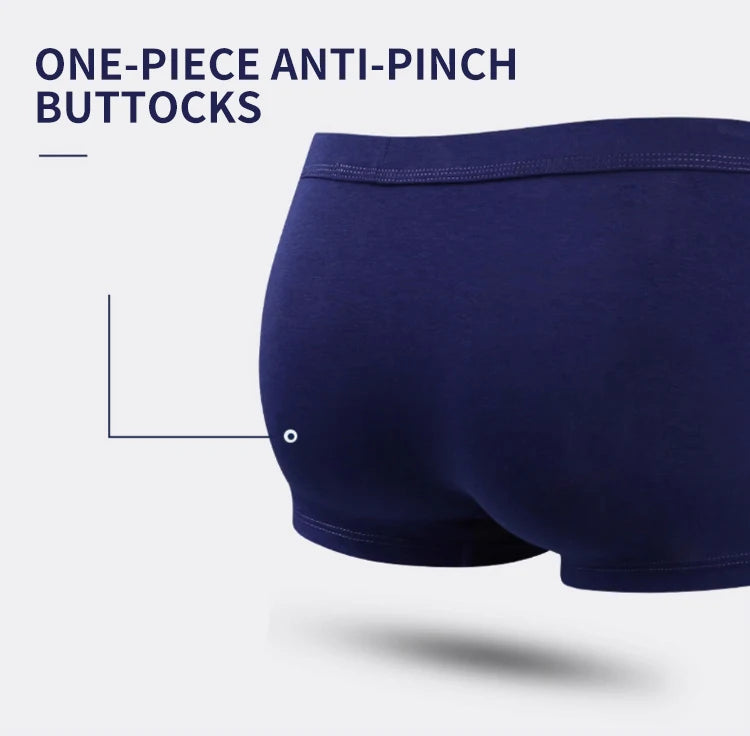 MiiOW Men's Antibacterial Boxer Briefs - 3Pcs Cotton Underwear with Graphene Technology - ShopHub