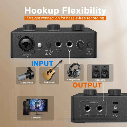 FIFINE Podcast Microphone Audio Mixer Headset Kit with Boom Arm for PC,Recording Studio Microphone for Youtube-K688/H8/Ampli1