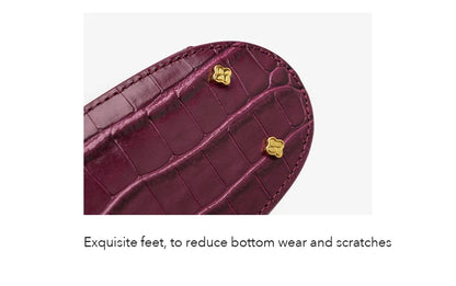 BAFELLI Crocodile-Grain Leather Bucket Bag
