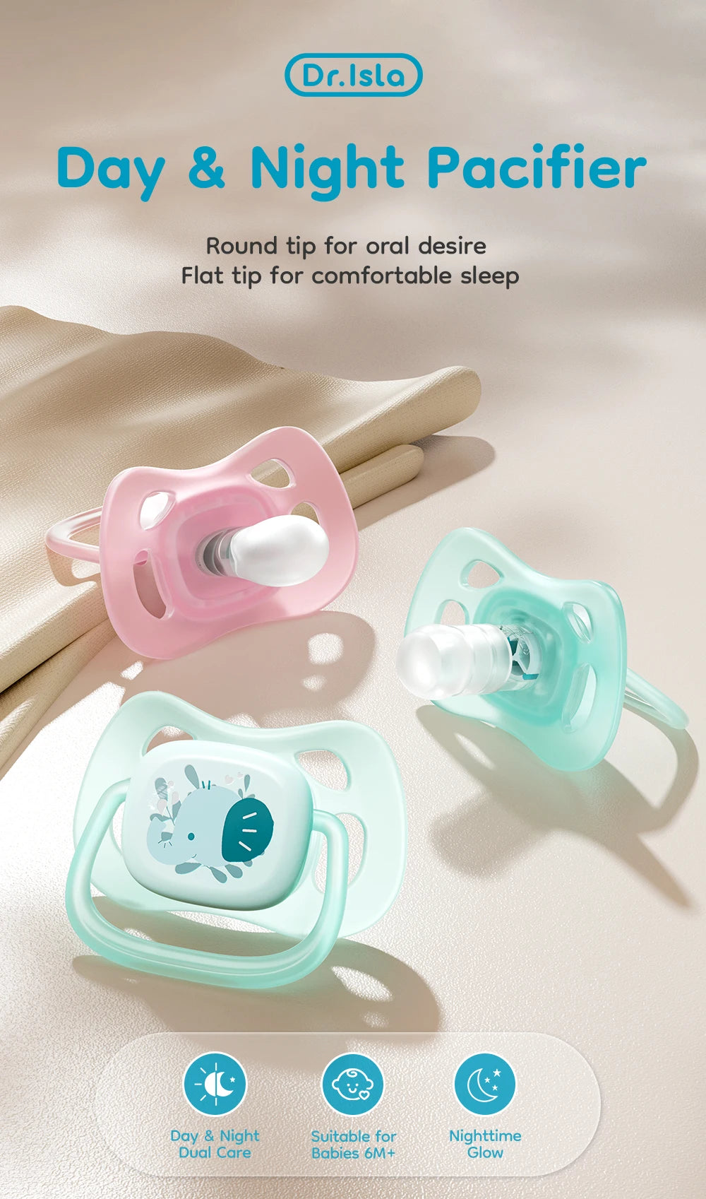 MAMIJOY Day & Night Pacifier Set