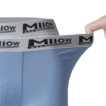 MiiOW 3Pcs Men's Breathable Underwear Ice Silk 10A Antibacterial Boxershorts with 101 Massage Beads - ShopHub