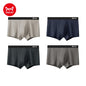 MiiOW Cotton Men's Boxer Shorts - 4Pcs Breathable Antibacterial Underwear for Men - ShopHub