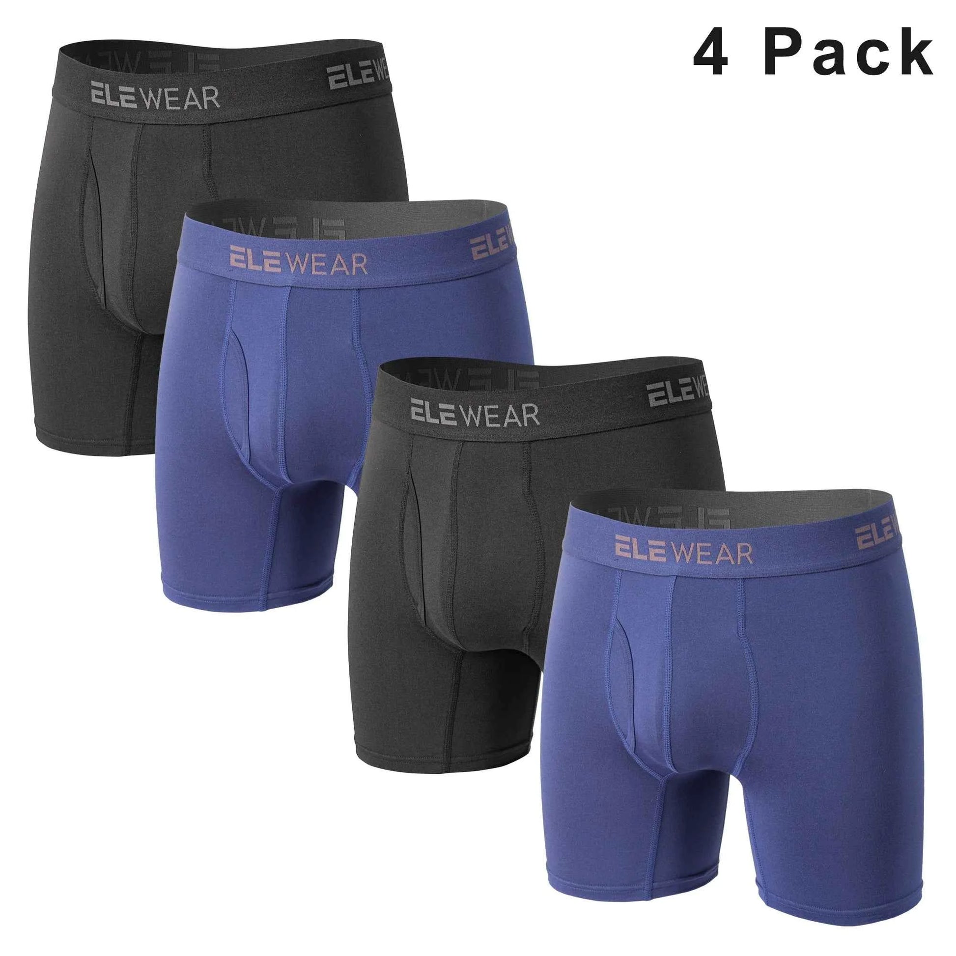 4 Pack Breathable Men's Boxershorts with Opening - Plus Size