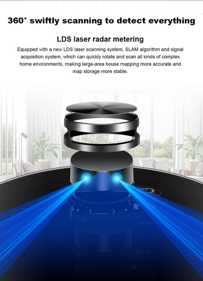 Liectroux Lilin X6 robot vacuum cleaner on hardwood floor, showing sleek design and sensors for automated cleaning.