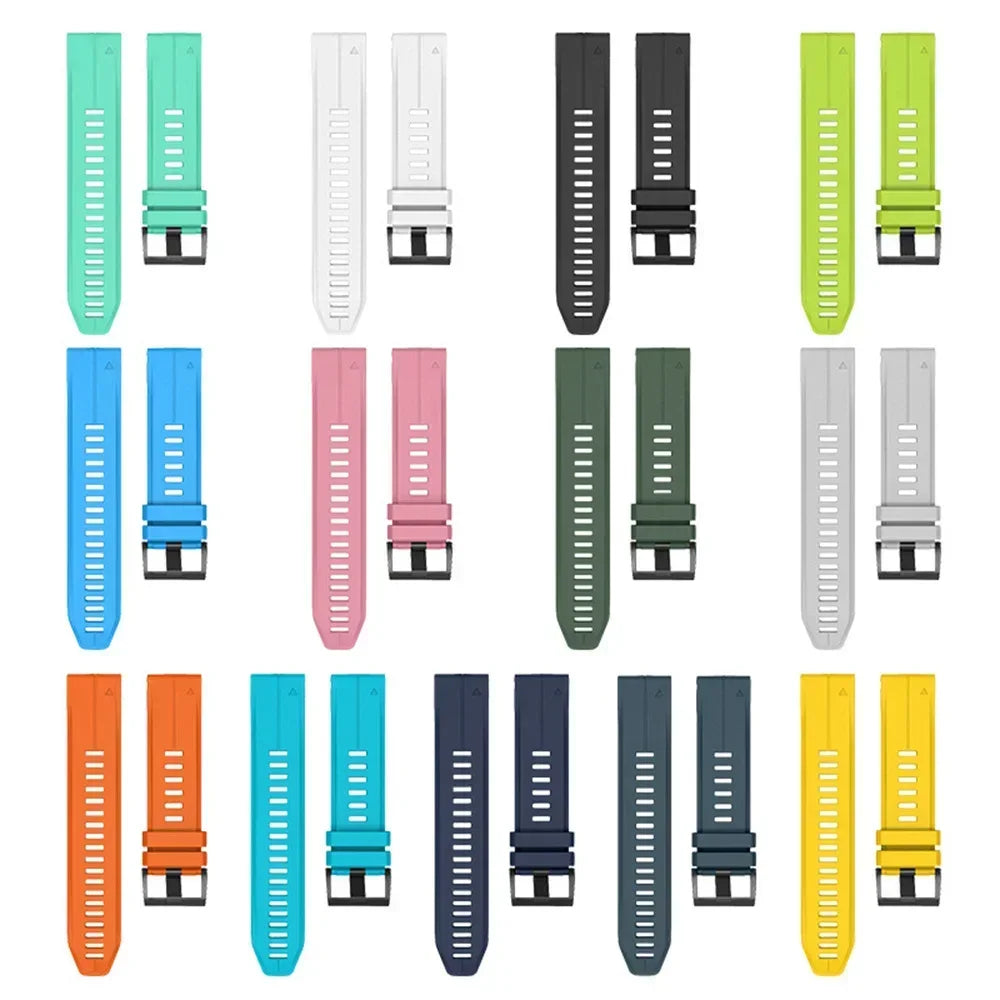 QuickFit Silicone Strap for the Garmin Flagship Models (2 sizes & 46 colours available) Habicare