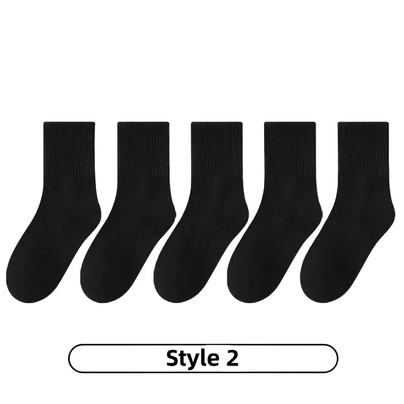 Cotton Sport Socks – 5 Pairs (Ages 3–13) (5 colours available) Habicare