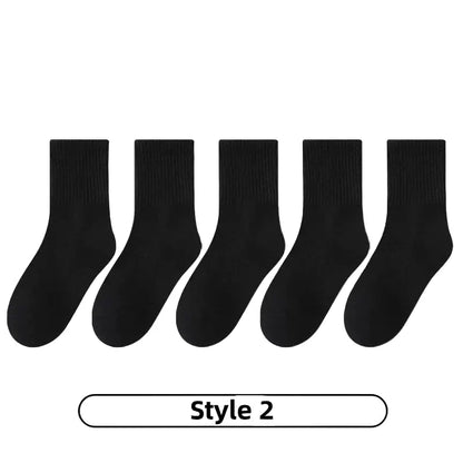 Cotton Sport Socks – 5 Pairs (Ages 3–13) (5 colours available) Habicare
