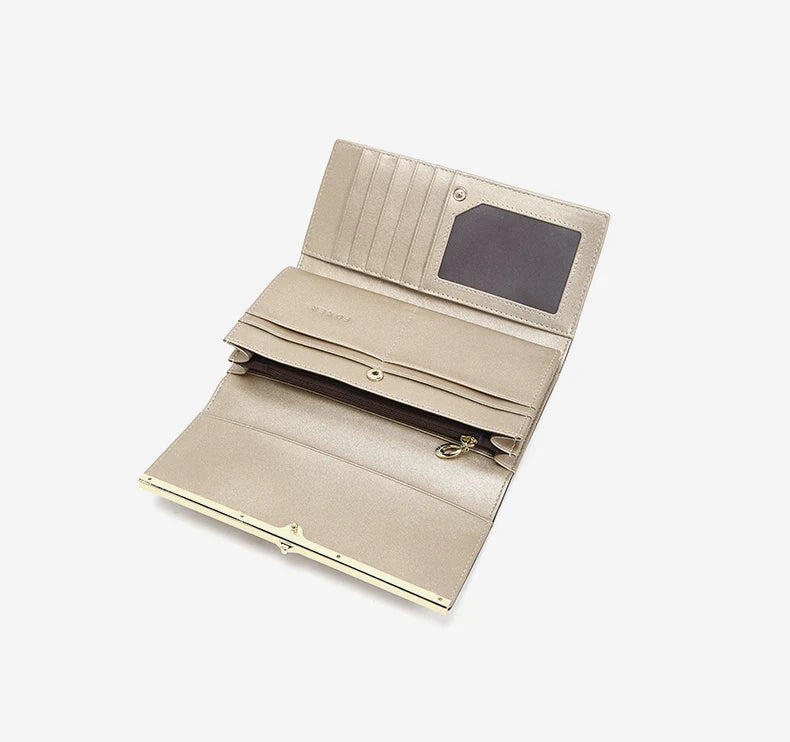 FOXER Split Leather Women's Long Wallet