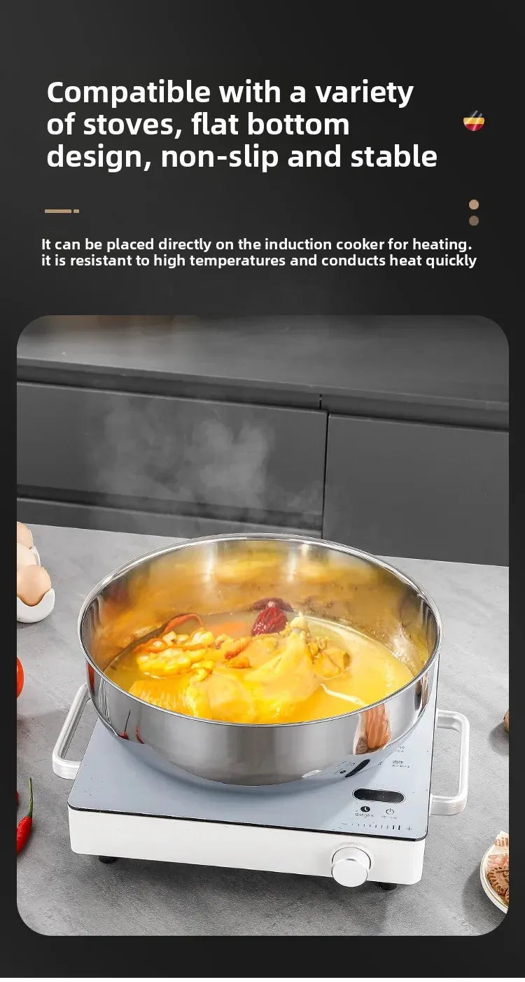 Large Stainless Steel Mixing Bowls - Rust Resistant Kitchen Utensils for Dough, Pasta, Vegetables, and Soups - ShopHub