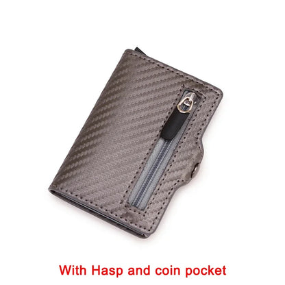 Carbon Fiber Rfid Credit Card Holder Men Wallets Storage Money Bag Hand Purse Small Mini Slim Wallets Carteira Masculina