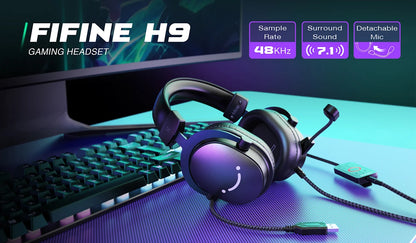 Immerse Yourself in Gaming with the FIFINE 7.1 Surround Sound Headset