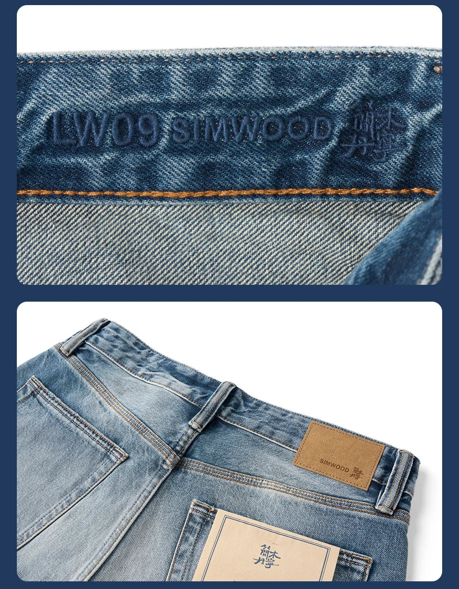 SIMWOOD 13.5oz Heavyweight Washed Retro Jeans