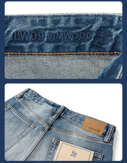 SIMWOOD 13.5oz Heavyweight Washed Retro Jeans