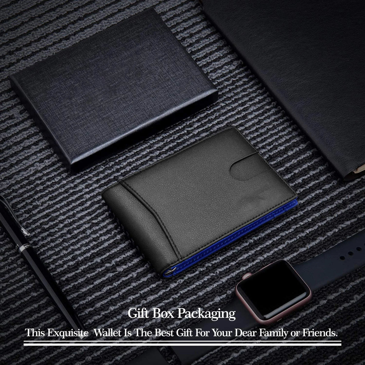 Rfid Leather Men Wallets Money Bag Slim Thin Card Holder Wallet Carbon Fiber Male Small Short Purse Black Billfold Walet Gifts