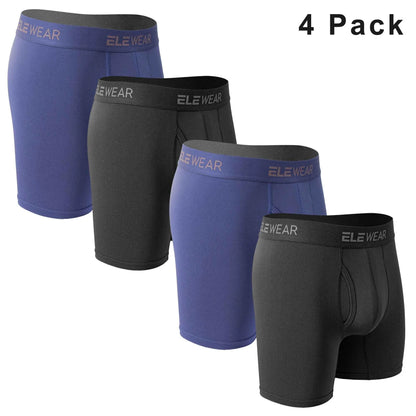 4 Pack Breathable Men's Boxershorts with Opening - Plus Size