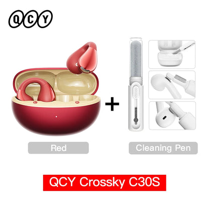 QCY C30S Open Ear Bluetooth Headphones with LDAC Wireless Technology and 40H Playtime - ShopHub