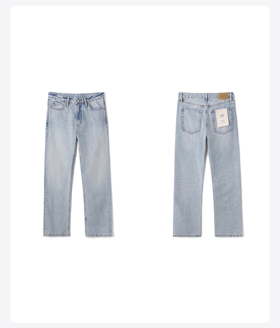 SIMWOOD Loose Straight 13.5oz 100% Cotton Washed Vintage Jeans