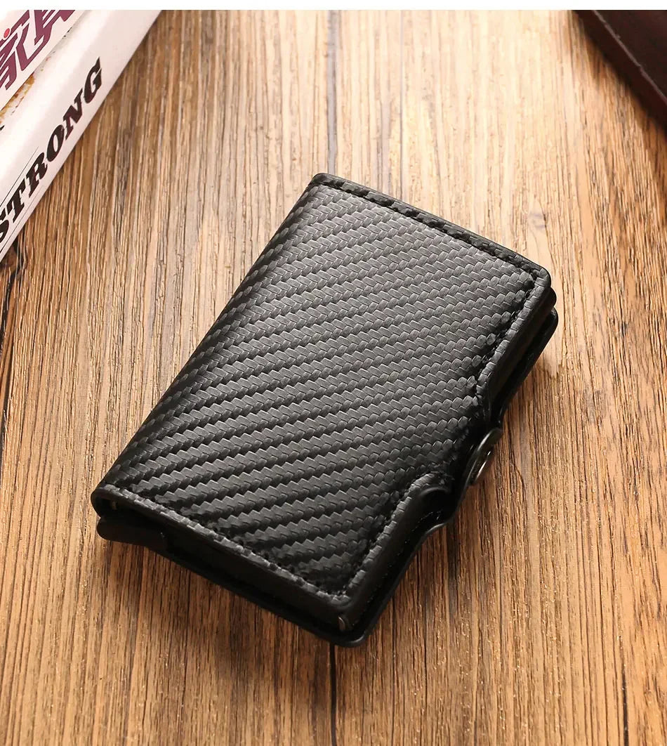 Carbon Fiber Rfid Credit Card Holder Men Wallets Storage Money Bag Hand Purse Small Mini Slim Wallets Carteira Masculina