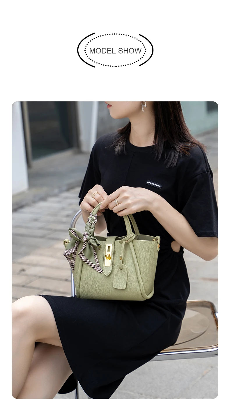 FOXER Women's Handbag Split Leather Shoulder Bag 2026 Fashion Lady Crossbody Bag Light Luxury Commuter Bucket Bag as Gift