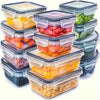 8-PC BPA-Free Airtight Food Containers with Locking Lids
