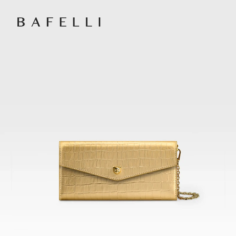 BAFELLI Genuine Leather Chain Wallet Bag