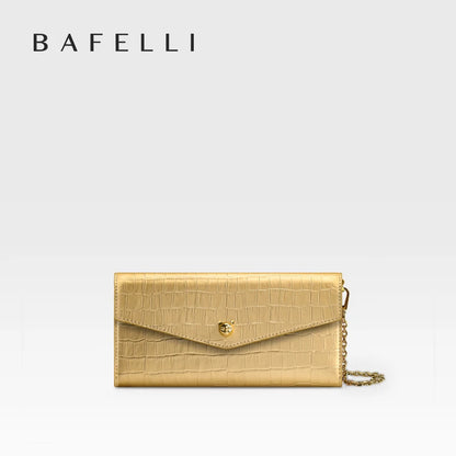 BAFELLI Genuine Leather Chain Wallet Bag