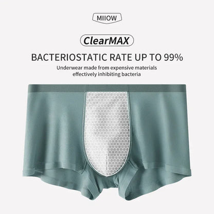 MiiOW Modal Men Underwear Boxers - 3Pcs Graphene Antibacterial Boxer Briefs - ShopHub